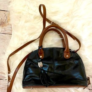 Tignanello Black Leather Purse
